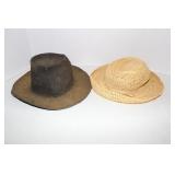Ladies elt & Straw Hat