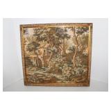 Vintage Tapestry  Gold Framed 19 x 21