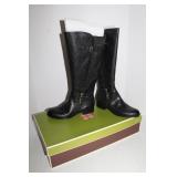 Johanna Black Leather Boots 8 1/2 Naturlizer