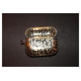 Airpod pro case [ gold cheeta print hard shell ]