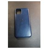 navy blue leather , Apple iphone case  [unsure of