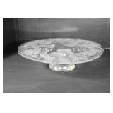Vintage Mikasa Crystal Cake Plate 4 x 14