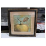 Framed Gold Apple Artwork 20 x 20