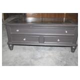 Coffee Table Glass Top 16 1/2 x 44 x 24