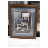 Floral  On Chair Artwork 17 x 14