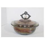 Silver  Bowl With Pyrex Bowl 3 x 10