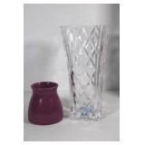 Mikisa Crystal Vase 12 x 6 & Edible Vase 4 1/2"