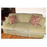 Sofa Express Green Corduroy Sofa 33 x 80