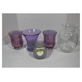Glass Vases 4 1/2 to 9"