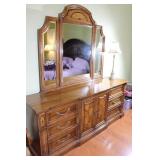 Burlington  9 Drawer Dresser 32 x 20 x 78,Bevel Gl