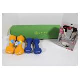 3 & 5 lbs Reebok Bumbells & Power cord System Yoga