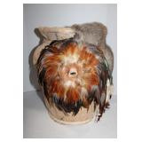 Primitave Hand make Basket 18 x 15