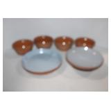 Frankoma Pottery Dishes 6 total pcs