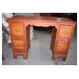 Vintage Wood 4 Drawer Desk 30 x 17 x 42