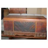 Beautiful Antique Cedar Trunk 19 1/2 x 18 1/2 x 44
