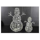 2 Vintage Wire Snowmen 7 to 10