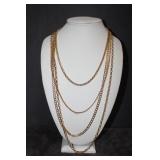 Custome Multi Chain Gold Tone Layered Necklace