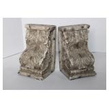 Vintage Ceramic Book Ends 9 x 5 1/2 x 4 12/2