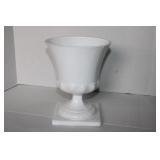 Vintage Milk Glass Vase 9 x 7