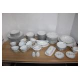 Vintage 90pcs Golden Standards  Floral Silver Trim