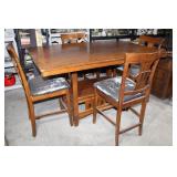 Vintage Table 36 x 40 x 60  with 4 Chairs