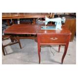 Modern Home Sewing Machaine in Cabinet