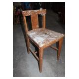 Antique Wood  Chair 18 to seat 29 to top of back