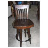 Wood and Metal Bar Stool 36  floor to Seat x 46 fl