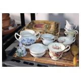 Antique CupsSaucers& Vintage Plates
