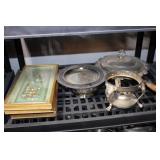 Antique Frame Artwork & Warmer Trays