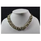 1970s Vintage Florentine Silver Tone Chocker