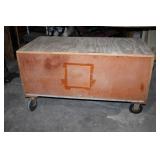 Wood Storage Box on Wheels 22 x 44 x 24