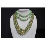 Custome Green Bead Necklaces Bundle