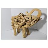 Vintage Drift Wood Art Elephant Sculpture 17 x 19