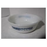 Vintage Curier and Ives Milk Glass Serving Dish 8"