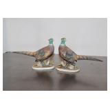 Vintage Lefton Hand Painted Pheasants 5 1/2 x 7 1/