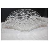 Vintage Crystal Curved Bowl  5 1/2 x 10
