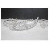 Vintage Fostoria American  Crystal Pitcher,Bowl ,T