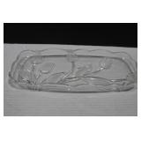 Vintage Frosted Tulip Flower Tray 7 x 15