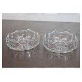 2 Vintage Crsytal Star of David Ashtray 4"