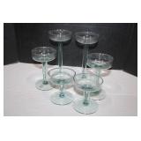 Vintage Hand Blown Margarita Glasses 5 to 9"