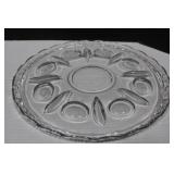 Vintage Crystal Torte Platter 17 1/2