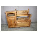 Solid Wood Bench With Storage
