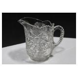 Vintage Crystal Pitcher 5 1/2 x 8 1/2