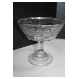 Vintage EAPG  Crystal Pedestal  Compote 8"