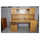 2pcs Hutch Desk with Storage