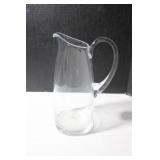 Vintage Crystal Jug Carafe Mouth -Blown Pitcher 11