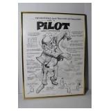 Vintage Signed Jim Snook Cartoon Poster Pilot Cann