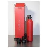 3 Tops  Iron Flask Fire Red  24 oz Beverage Bottle