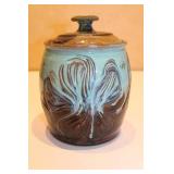 Studio Glazed Art Stoneware  Pottery  Vase with Li